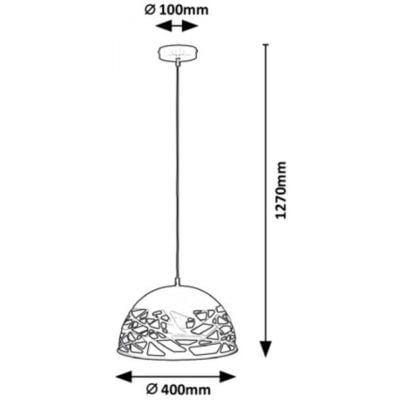 Lampa wisząca 1x60 W czarna 5086 Rabalux Norena