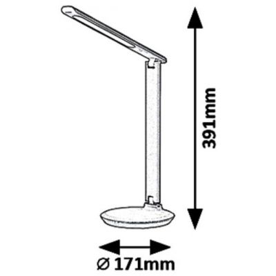 Lampa biurkowa 1x9 W czarna 6980 Rabalux Osias