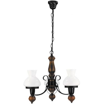 Lampa wisząca 3x60 W czarna-brązowa 7078 Rabalux Petronel