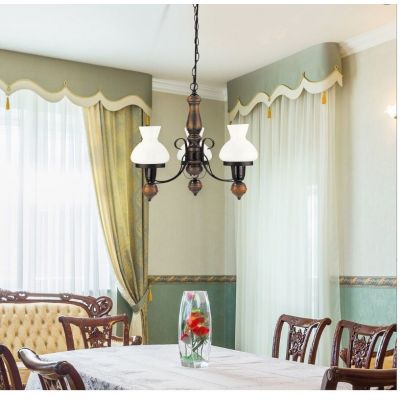 Lampa wisząca 3x60 W czarna-brązowa 7078 Rabalux Petronel
