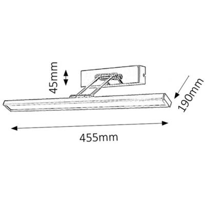 Kinkiet 1x8 W chrom 3907 Rabalux Picture Slim
