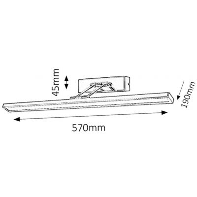 Kinkiet 1x12 W chrom 3908 Rabalux Picture Slim