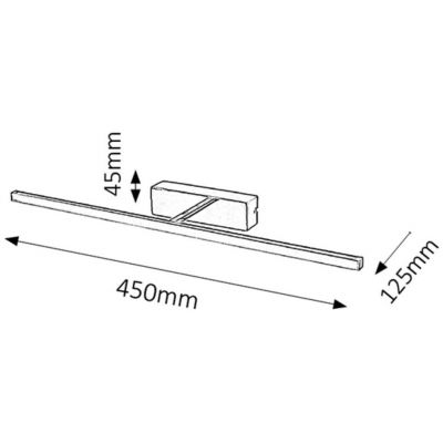 Kinkiet 1x8 W chrom 3909 Rabalux Picture Slim