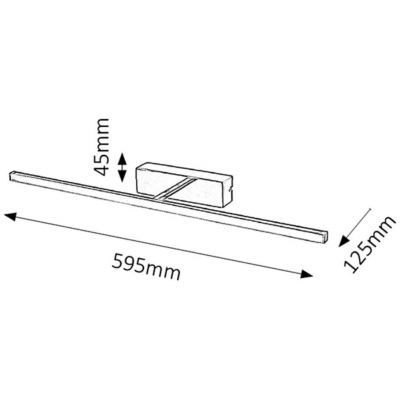 Kinkiet 1x12 W chrom 3910 Rabalux Picture Slim