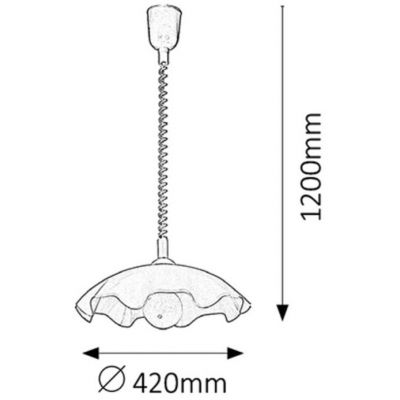 Lampa wisząca 1x60 W biała 4675 Rabalux
