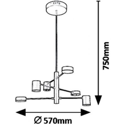 Lampa wisząca x30 W czarna 6355 Rabalux