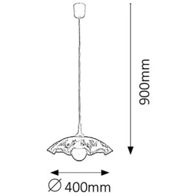 Lampa wisząca 1x60 W biała-wzór 4795 Rabalux Vino