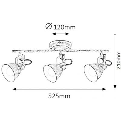 Lampa podsufitowa 3x40 W biała 5968 Rabalux Vivienne