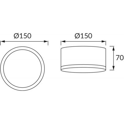 Lampa podsufitowa 1x15 W biała 03110 Strühm Rolen