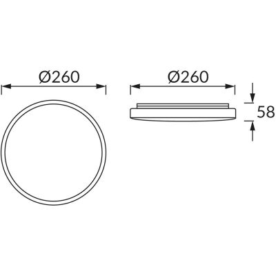 Plafon 1x14 W biały 03516 Strühm Sola Slim