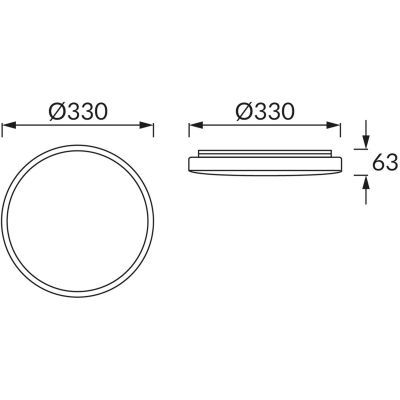 Plafon 1x24 W biały 03518 Strühm Sola Slim