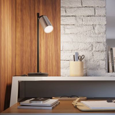 Lampa biurkowa 1x10 W czarna-chrom SL1373 Sollux Lighting Winx