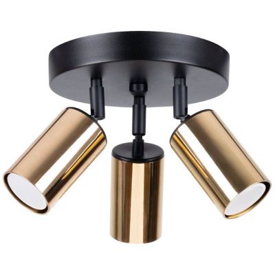 Lampa podsufitowa 3x10 W czarna-złota SL1385 Sollux Lighting Winx
