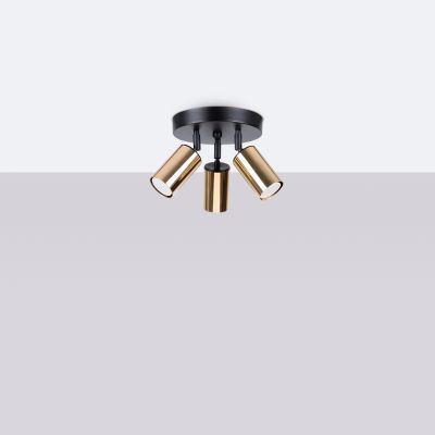 Lampa podsufitowa 3x10 W czarna-złota SL1385 Sollux Lighting Winx
