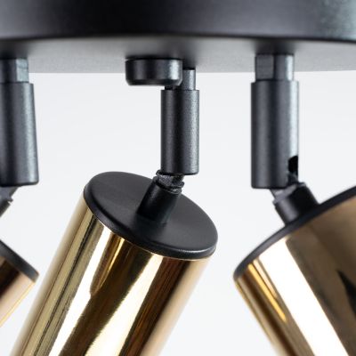 Lampa podsufitowa 3x10 W czarna-złota SL1385 Sollux Lighting Winx