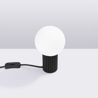 Lampa biurkowa 1x8 W biała-czarna SL1716 Sollux Lighting Halo