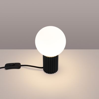 Lampa biurkowa 1x8 W biała-czarna SL1716 Sollux Lighting Halo