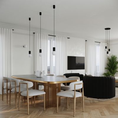 Lampa biurkowa 1x8 W biała-czarna SL1716 Sollux Lighting Halo