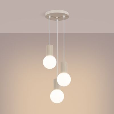Lampa wisząca 3x8 W biała-beżowa SL1720 Sollux Lighting Halo
