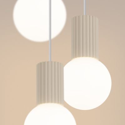 Lampa wisząca 3x8 W biała-beżowa SL1720 Sollux Lighting Halo
