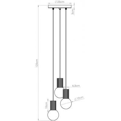 Lampa wisząca 3x8 W biała-beżowa SL1720 Sollux Lighting Halo