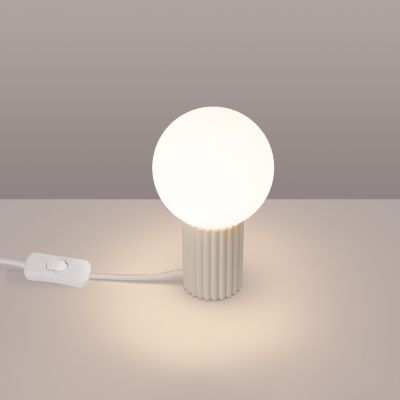 Lampa biurkowa 1x8 W biała-beżowa SL1721 Sollux Lighting Halo