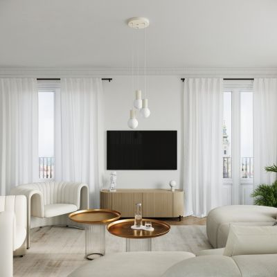 Lampa biurkowa 1x8 W biała-beżowa SL1721 Sollux Lighting Halo