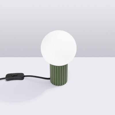 Lampa biurkowa 1x8 W biała-zielona SL1726 Sollux Lighting Halo