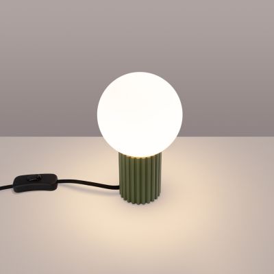 Lampa biurkowa 1x8 W biała-zielona SL1726 Sollux Lighting Halo