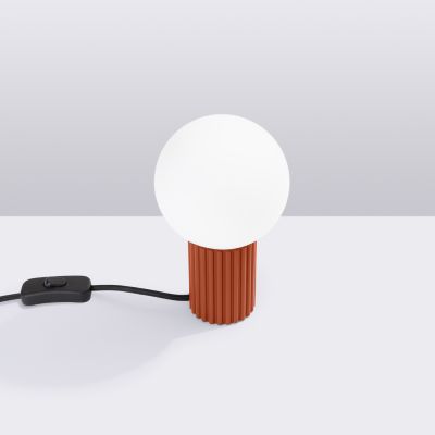 Lampa biurkowa 1x8 W biała-czerwona SL1731 Sollux Lighting Halo