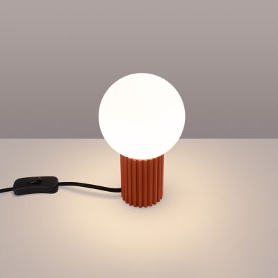 Lampa biurkowa 1x8 W biała-czerwona SL1731 Sollux Lighting Halo