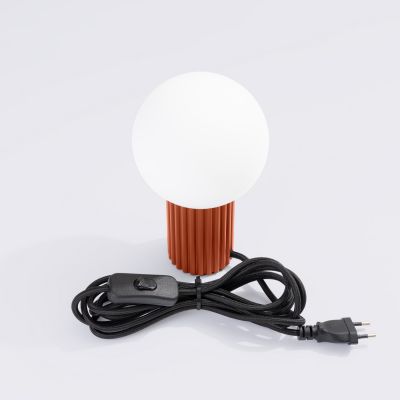 Lampa biurkowa 1x8 W biała-czerwona SL1731 Sollux Lighting Halo