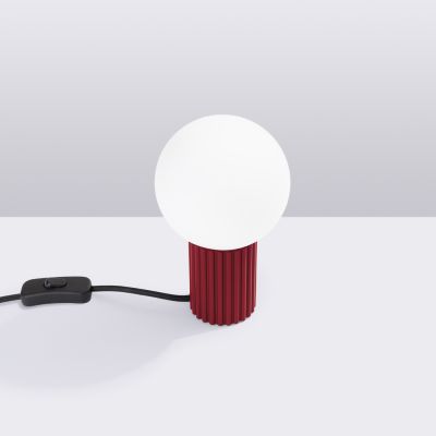 Lampa biurkowa 1x8 W biała-burgund SL1751 Sollux Lighting Halo