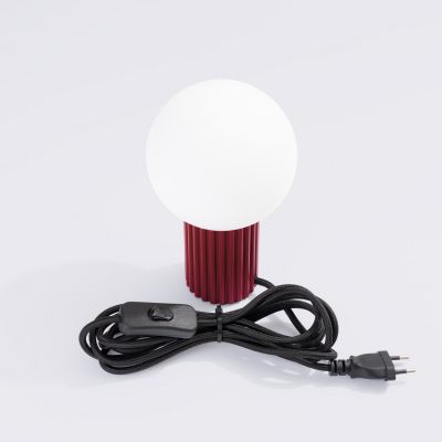 Lampa biurkowa 1x8 W biała-burgund SL1751 Sollux Lighting Halo