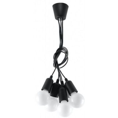Lampa wisząca 5x60 W czarny SL0574 Sollux Lighting Diego