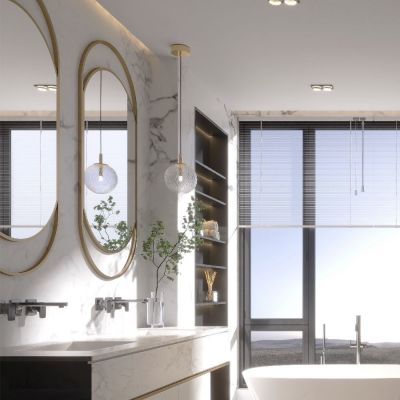 Lampa wisząca 1x8 W złota 759 TK Lighting Cadix