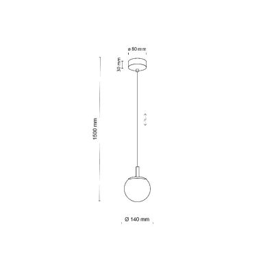 Lampa wisząca 1x8 W złota 759 TK Lighting Cadix