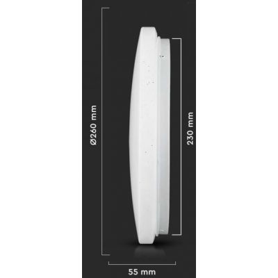 Plafon 1x12 W biały 217603 V-TAC