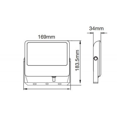 Naświetlacz 50 W 4000k czarny 23216 V-TAC