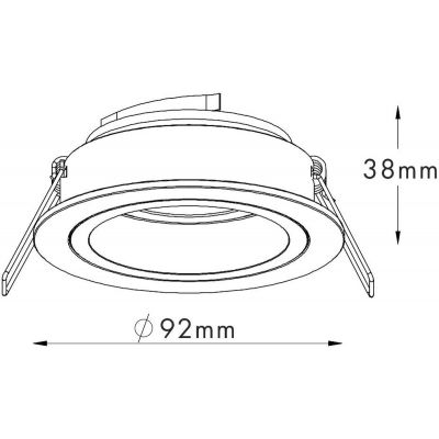 Lampa do zabudowy 1x50 W biała 92699N Zuma Line Chuck