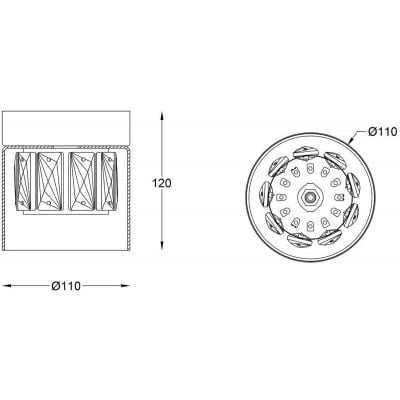 Lampa podsufitowa 1x28 W przezroczysta C038901AF7AC Zuma Line Gem