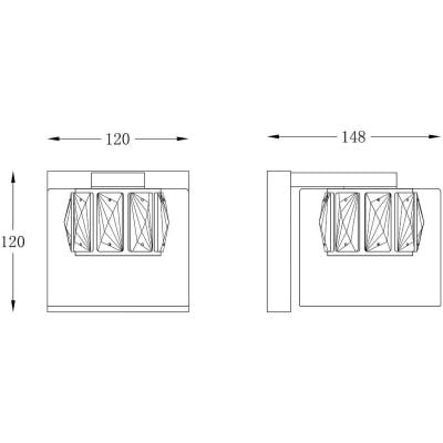 Kinkiet 1x5 W przezroczysty W038901AF7AC Zuma Line Gem