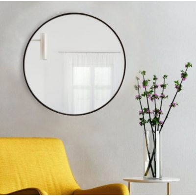 Lustro 100x100 cm okrągłe czarny 5904107904535 Baltica Design Tiny Border Round