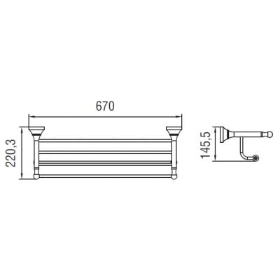 Półka NIK57010 Art Platino Nikolas