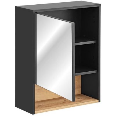Szafka 60x25x75 cm z lustrem szara BORNEOCOSMOS840FSC Comad Borneo