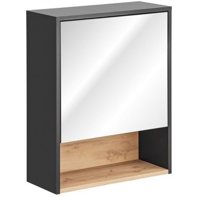 Szafka 60x25x75 cm z lustrem szara BORNEOCOSMOS840FSC Comad Borneo