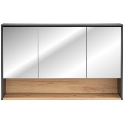 Szafka 120x25x75 cm z lustrem szara BORNEOCOSMOS843FSC Comad Borneo