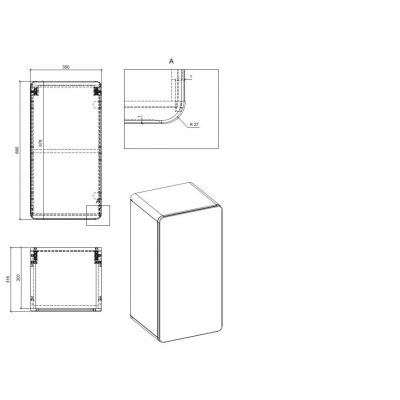 Szafka 35x32x68 cm boczna wisząca dab ARUBACOSMOS810FSC Comad Aruba Cosmos