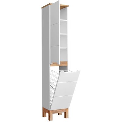Szafka 35x33x187 cm boczna stojąca biała BALIWHITE804FSC Comad Bali White