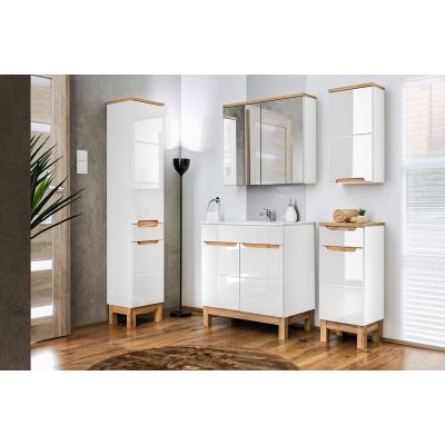 Szafka 35x33x86 cm boczna stojąca biała BALIWHITE810FSC Comad Bali White